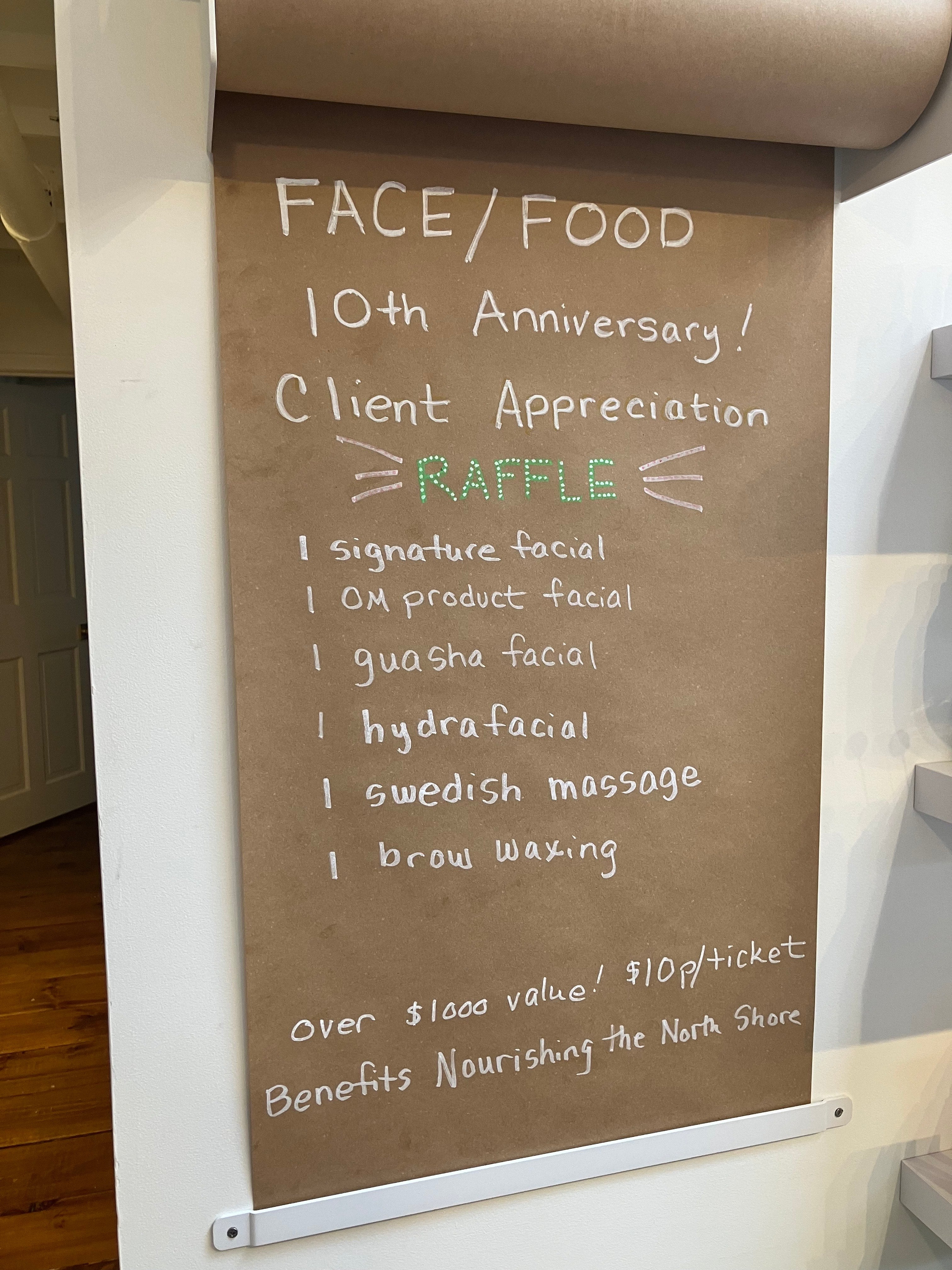 10 yr anniversary raffle tickets!